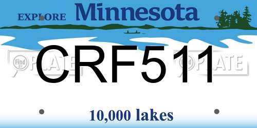 CRF511 Minnesota License Plate