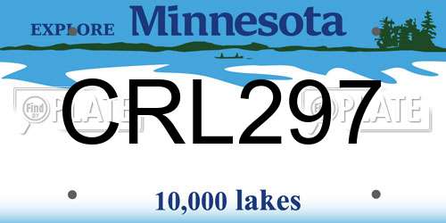 CRL297 Minnesota License Plate