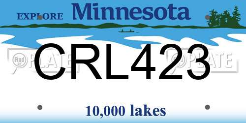 CRL423 Minnesota License Plate