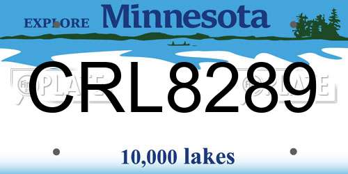 CRL8289 Minnesota License Plate