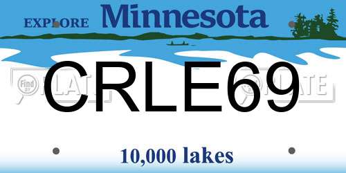 CRLE69 Minnesota License Plate