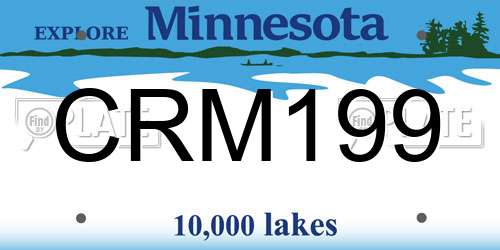 CRM199 Minnesota License Plate