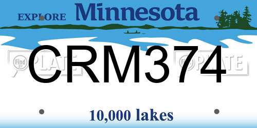 CRM374 Minnesota License Plate