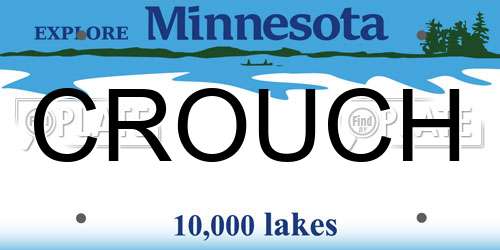 CROUCH Minnesota License Plate