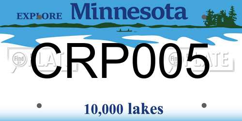 CRP005 Minnesota License Plate