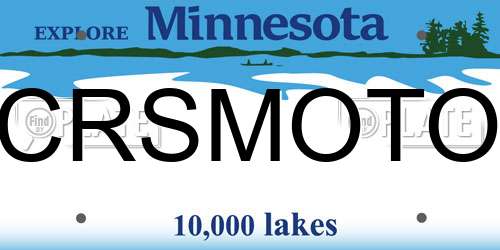 CRSMOTO Minnesota License Plate