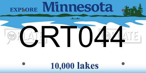 CRT044 Minnesota License Plate