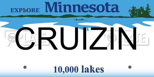 CRUIZIN Minnesota License Plate