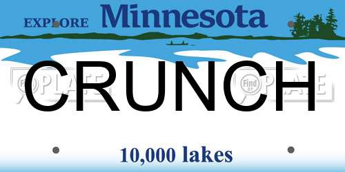 CRUNCH Minnesota License Plate