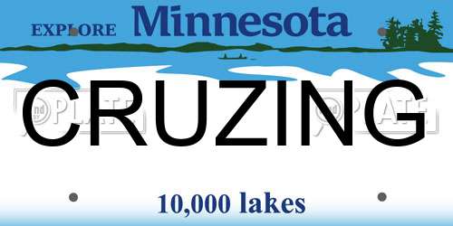 CRUZING Minnesota License Plate
