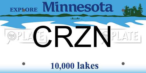 CRZN Minnesota License Plate