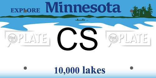 CS Minnesota License Plate