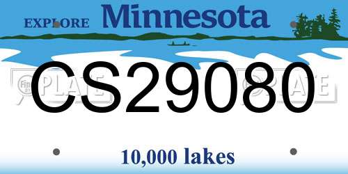 CS29080 Minnesota License Plate