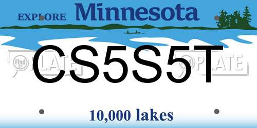CS5S5T Minnesota License Plate