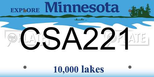 CSA221 Minnesota License Plate
