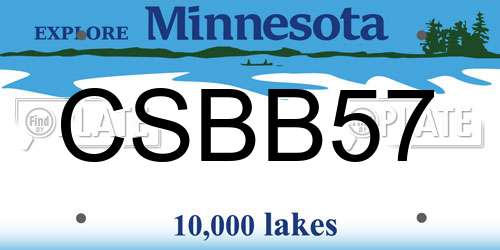 CSBB57 Minnesota License Plate