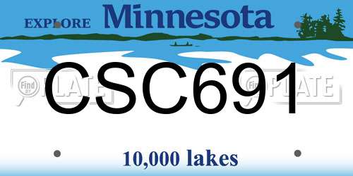 CSC691 Minnesota License Plate