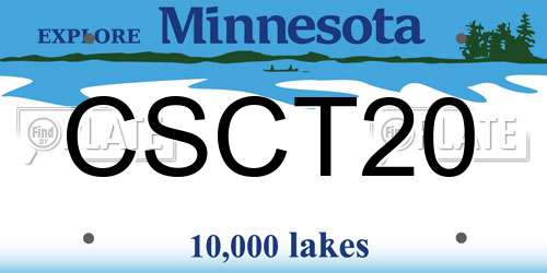 CSCT20 Minnesota License Plate