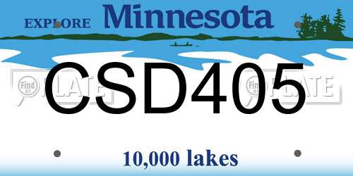 CSD405 Minnesota License Plate
