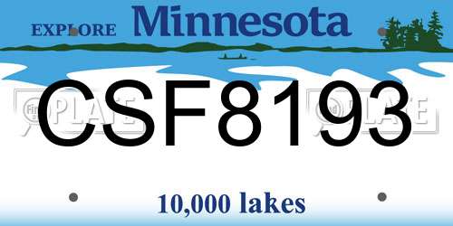 CSF8193 Minnesota License Plate