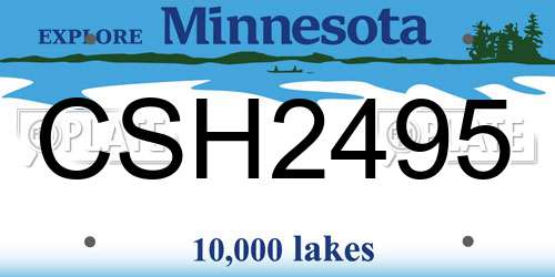 CSH2495 Minnesota License Plate