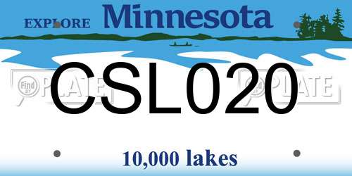 CSL020 Minnesota License Plate