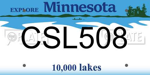 CSL508 Minnesota License Plate