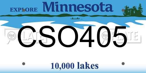 CSO405 Minnesota License Plate