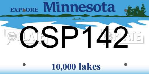 CSP142 Minnesota License Plate