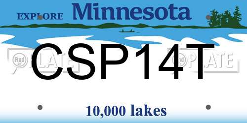 CSP14T Minnesota License Plate