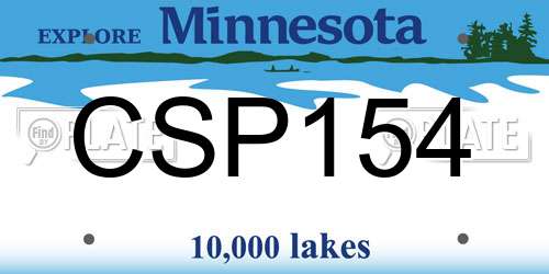 CSP154 Minnesota License Plate