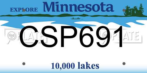 CSP691 Minnesota License Plate