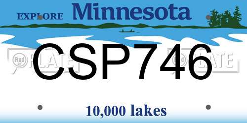 CSP746 Minnesota License Plate
