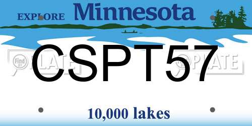 CSPT57 Minnesota License Plate