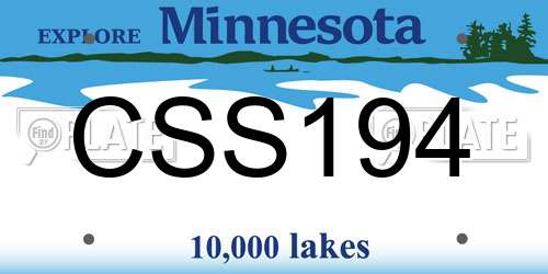 CSS194 Minnesota License Plate