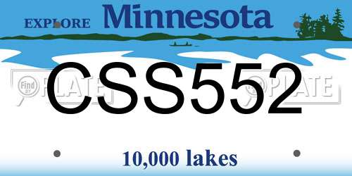 CSS552 Minnesota License Plate