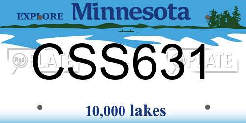 CSS631 Minnesota License Plate