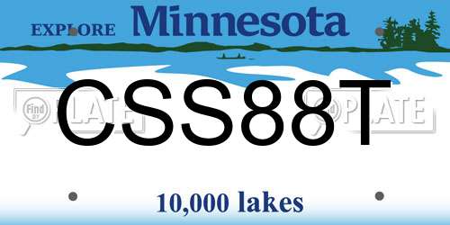 CSS88T Minnesota License Plate