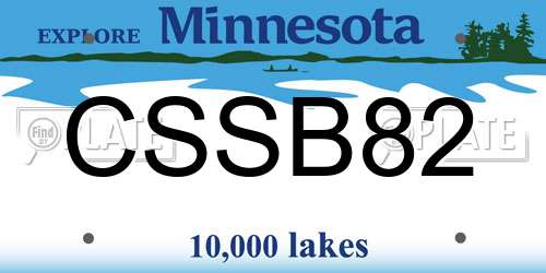 CSSB82 Minnesota License Plate