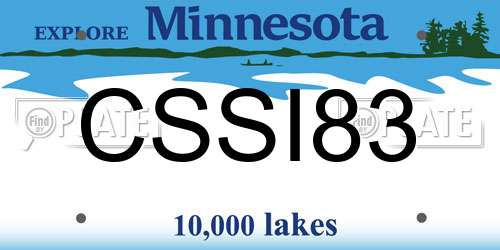 CSSI83 Minnesota License Plate