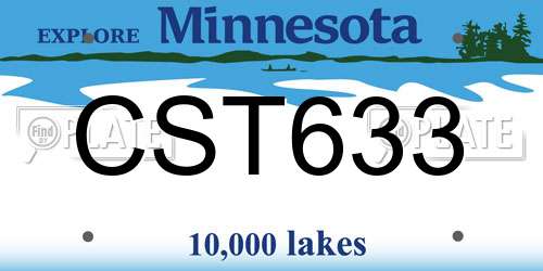 CST633 Minnesota License Plate