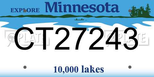 CT27243 Minnesota License Plate