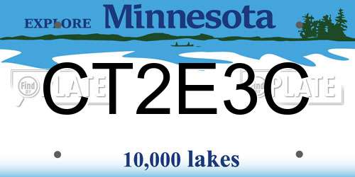 CT2E3C Minnesota License Plate