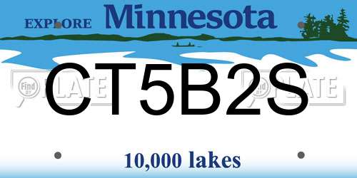 CT5B2S Minnesota License Plate