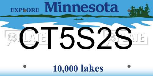 CT5S2S Minnesota License Plate