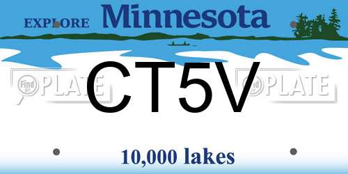 CT5V Minnesota License Plate