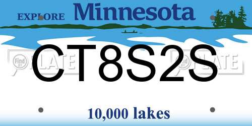 CT8S2S Minnesota License Plate