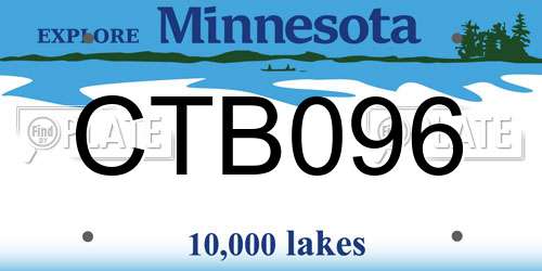 CTB096 Minnesota License Plate