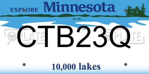 CTB23Q Minnesota License Plate