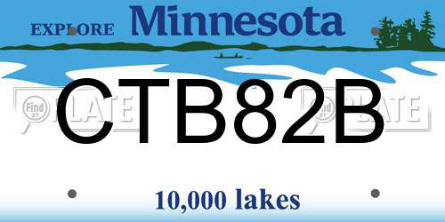CTB82B Minnesota License Plate